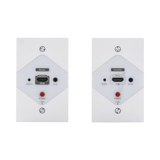 Kit Extensor HDMI en PLACAS DE PARED para distancias de 40 metros Resolución 1080P  60 Hz Cat 6 6A 7 HDR Cero Latencia Soporta Control Remoto Placa de pared de 2.74 x 4.49” tamaño estándar de EE.UU. TT372W - SILYMX