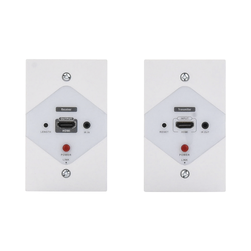 Kit Extensor HDMI en PLACAS DE PARED para distancias de 40 metros Resolución 1080P  60 Hz Cat 6 6A 7 HDR Cero Latencia Soporta Control Remoto Placa de pared de 2.74 x 4.49” tamaño estándar de EE.UU. TT372W - SILYMX