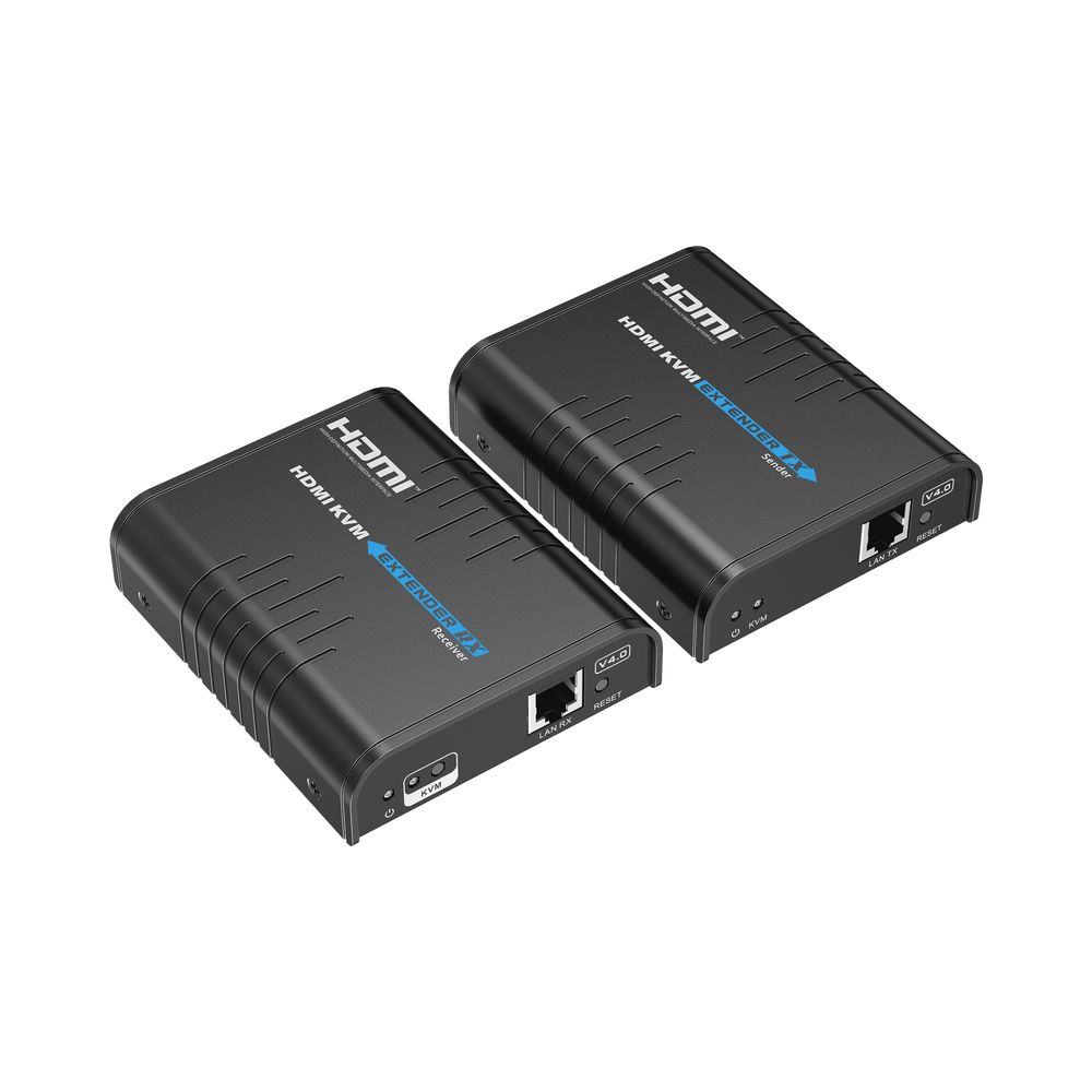 Kit extensor KVM (HDMI y USB) hasta 120 metros Soporta STP y UTP CAT5/5E/6 / Soporta Switch Gigabit para control KVM múltiple / Soporta hasta 253 receptores / Transmite el Video y Controla tu DVR vía USB - SILYMX