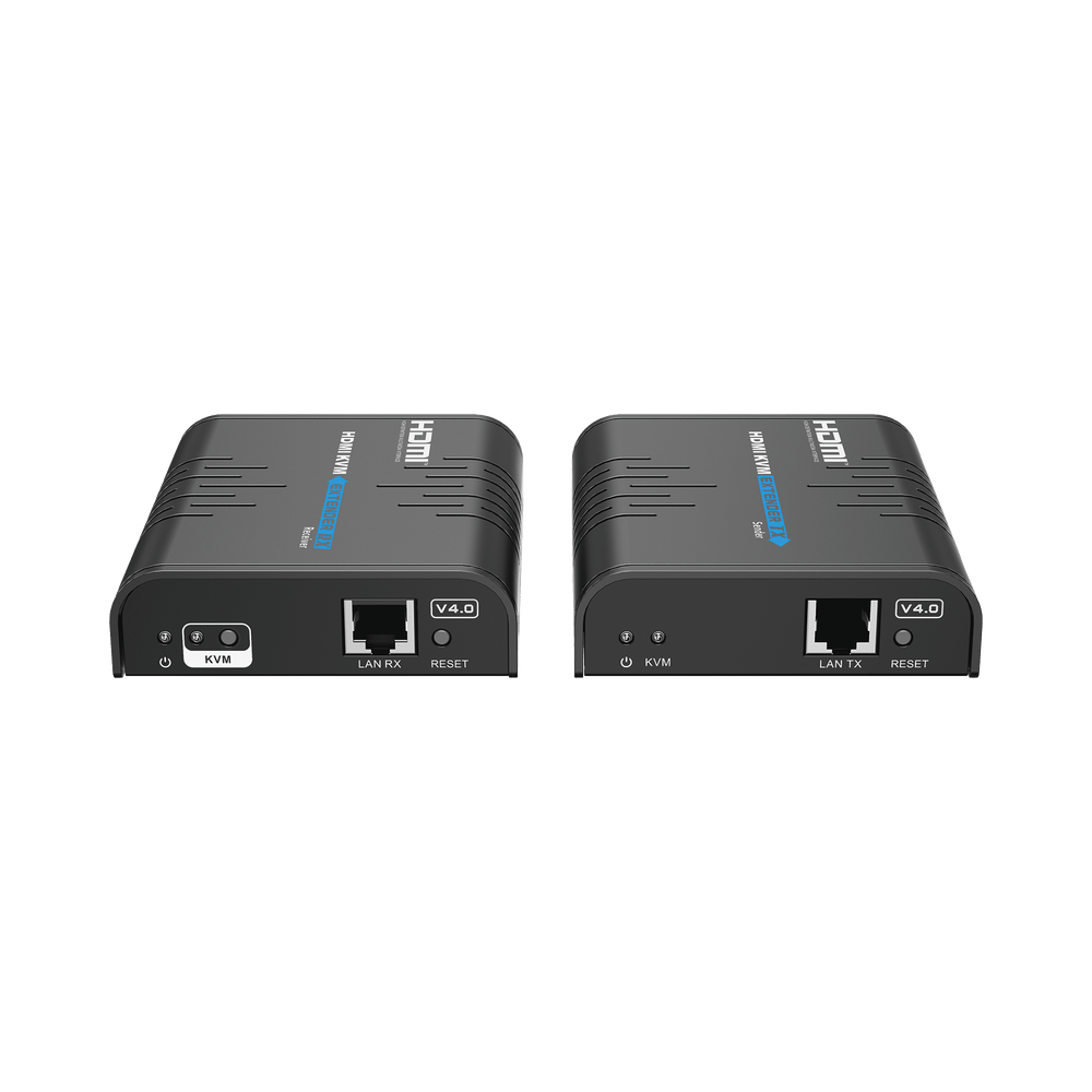 Kit extensor KVM (HDMI y USB) hasta 120 metros Soporta STP y UTP CAT5/5E/6 / Soporta Switch Gigabit para control KVM múltiple / Soporta hasta 253 receptores / Transmite el Video y Controla tu DVR vía USB - SILYMX