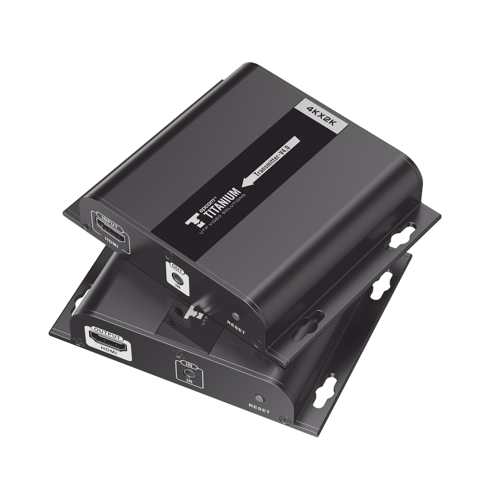 Kit Extensor HDMI para distancias de 120 metros 4K 30Hz por medio de UTP Cat 5e/6 Uno a Uno y Uno a Muchos Uso 24/7 Compatible con Switch TT-683-4.0 - SILYMX