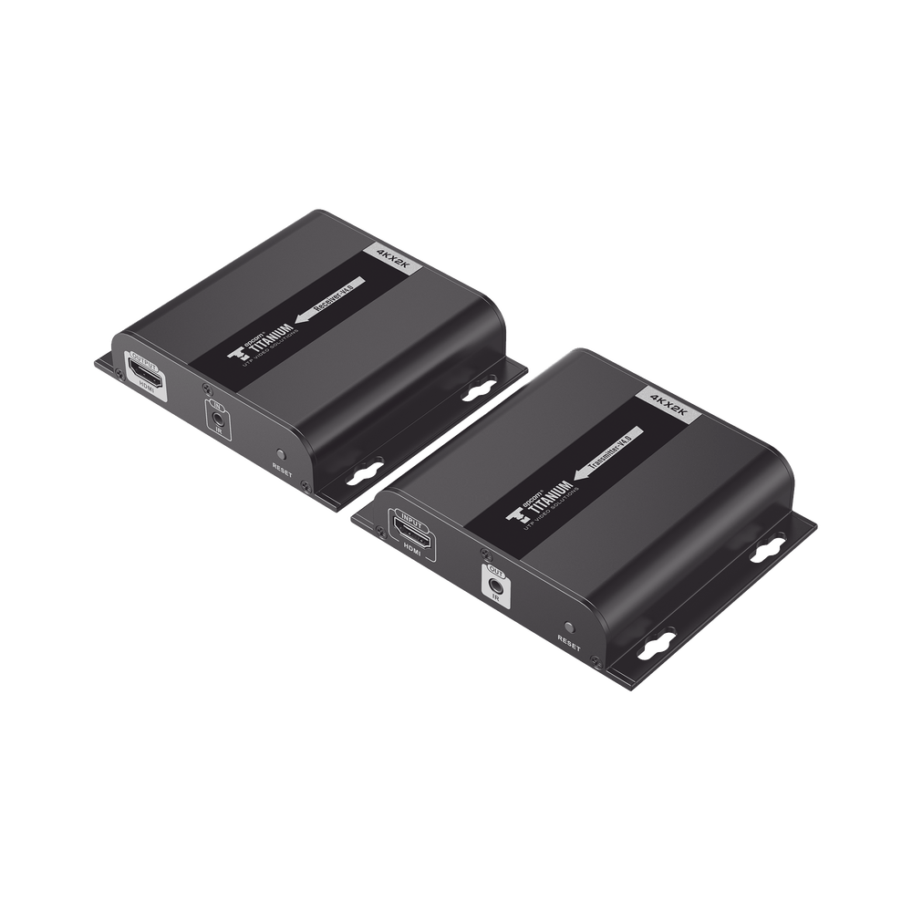 Kit Extensor HDMI para distancias de 120 metros 4K 30Hz por medio de UTP Cat 5e/6 Uno a Uno y Uno a Muchos Uso 24/7 Compatible con Switch TT-683-4.0 - SILYMX