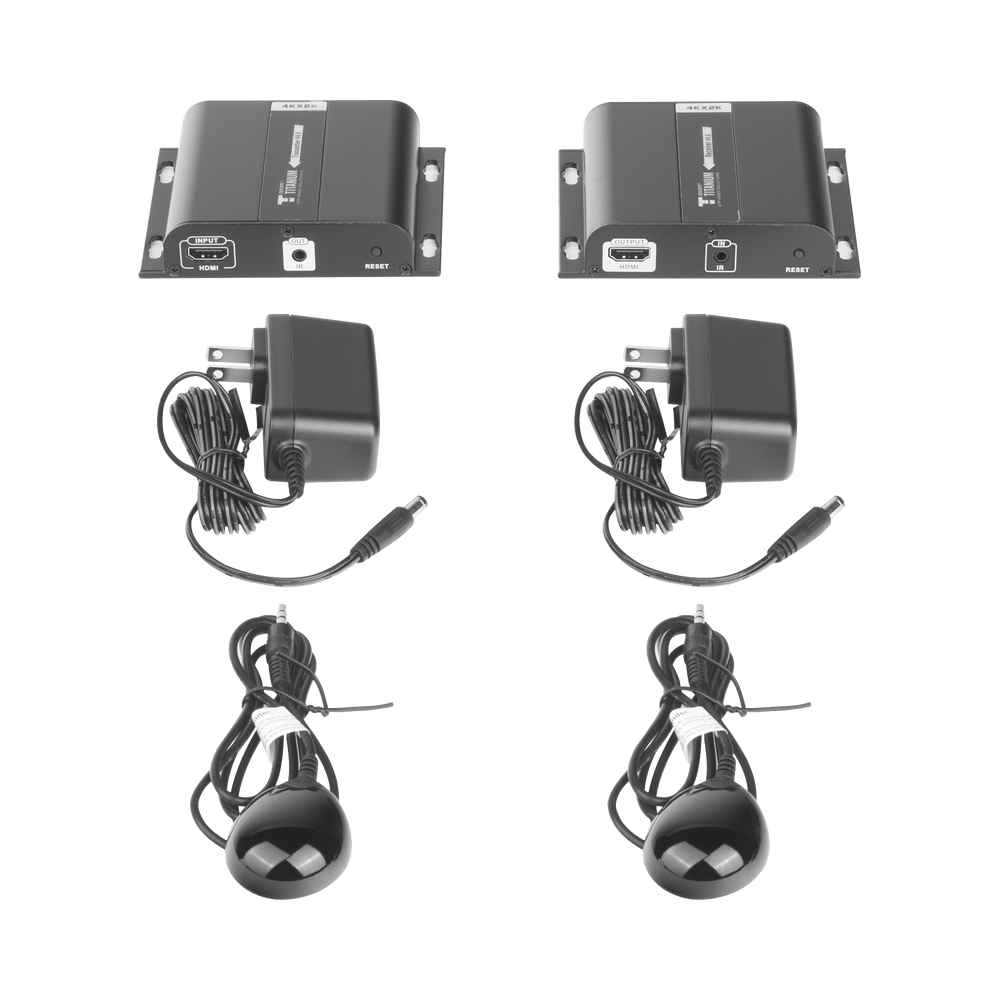 Kit Extensor HDMI para distancias de 120 metros 4K 30Hz por medio de UTP Cat 5e/6 Uno a Uno y Uno a Muchos Uso 24/7 Compatible con Switch TT-683-4.0 - SILYMX