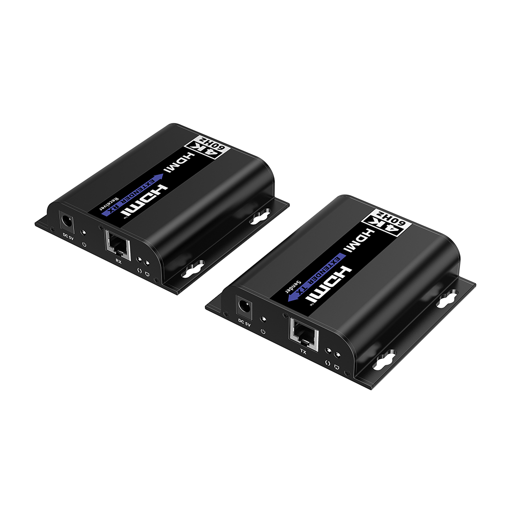 Kit extensor para distancias de hasta 200 metros Resolución 4K @60Hz Cat 6 Conexión uno a uno y uno a muchos hasta 120 mts Compatible con Switch gigabit Control IR TT6834K - SILYMX