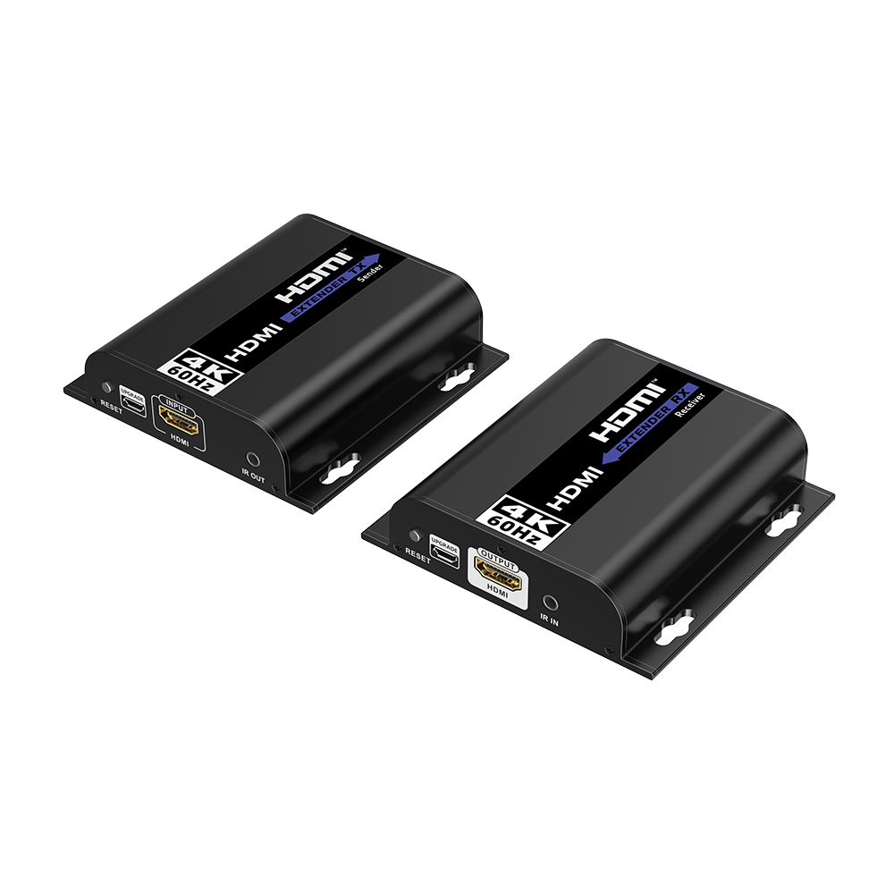 Kit extensor para distancias de hasta 200 metros Resolución 4K @60Hz Cat 6 Conexión uno a uno y uno a muchos hasta 120 mts Compatible con Switch gigabit Control IR TT6834K - SILYMX