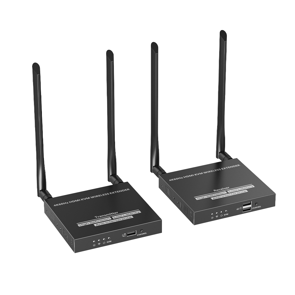 Kit Extensor Inalámbrico ID4K 60Hz Transmisión hasta 50m Transferencia IR Emparejamiento SS TT699KVM - SILYMX