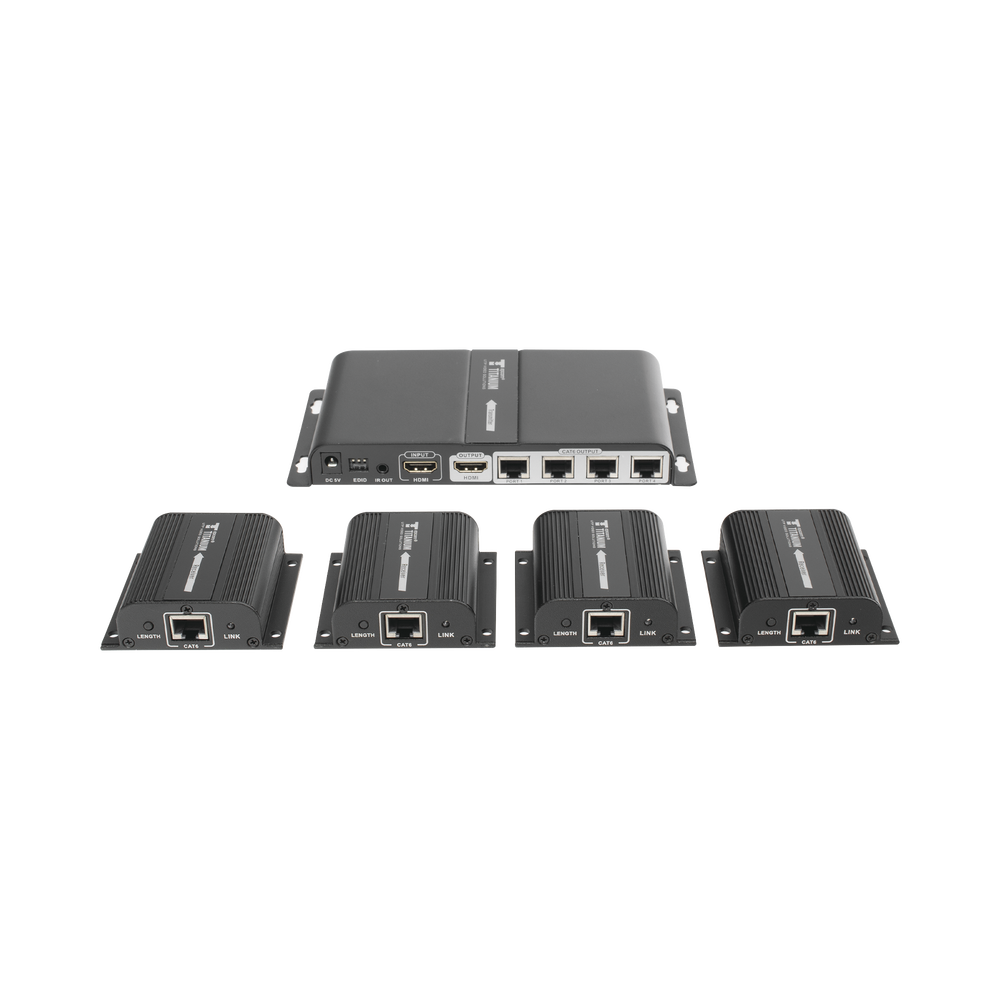 Kit Divisor y Extensor HDMI Extender Splitter Divide 1 Fuente HDMI a 4 Pantallas TT714PRO - SILYMX