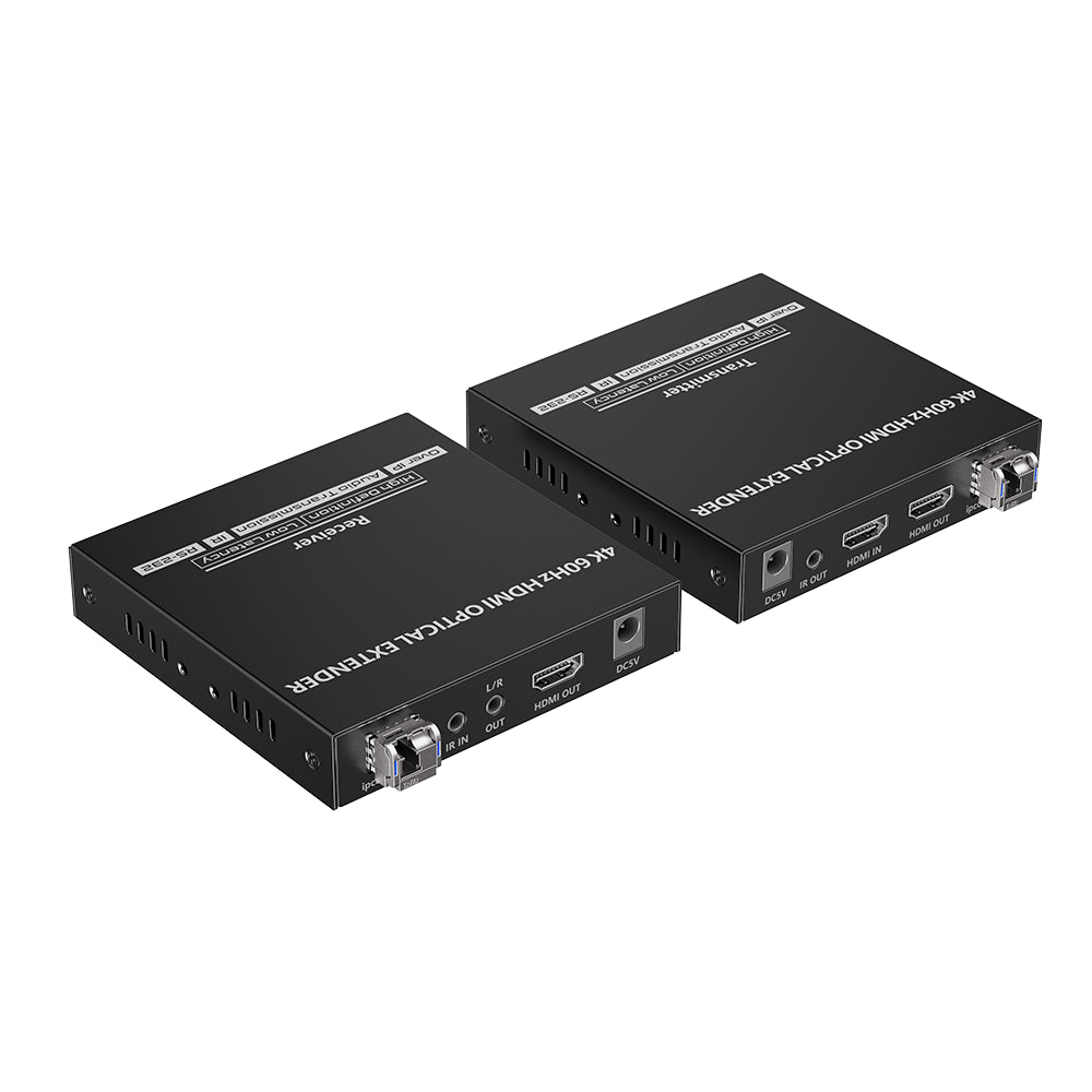 Kit extensor por fibra óptica Hasta 40 kilómetros 4K60Hz con IR RS232 TT982 - SILYMX