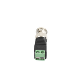 Adaptador de conector BNC macho a 2 terminales-tornillo para cables AWG-26-14, en aplicaciones CCTV, Níquel/ Oro/ PTFE y PVC TT-RG-17 - SILYMX