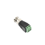 Adaptador de conector BNC macho a 2 terminales-tornillo para cables AWG-26-14, en aplicaciones CCTV, Níquel/ Oro/ PTFE y PVC TT-RG-17 - SILYMX