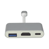 Adaptador Multipuerto USBC 3.1 A HDMI 4K USB 3.0 USBC Alta Velocidad de Transmisión de Datos Admite Carga Rápida PD en el Puerto USB C TT-USB-CAV - SILYMX