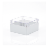 Gabinete Plástico para Exterior (IP65) de 160 x 160 x 90 mm Cierre por Tornillos Tapa Transparente TXG-01-5 - SILYMX
