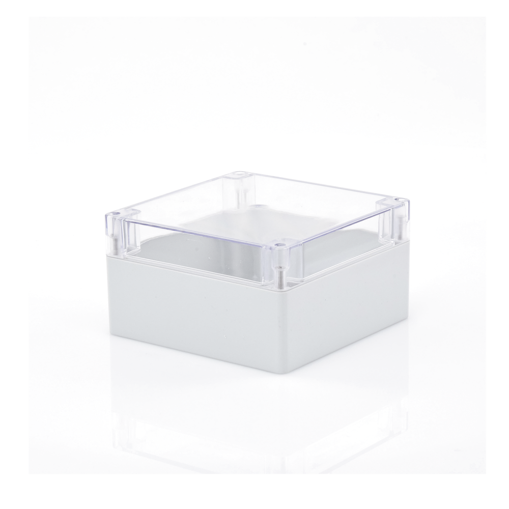 Gabinete Plástico para Exterior (IP65) de 160 x 160 x 90 mm Cierre por Tornillos Tapa Transparente TXG-01-5 - SILYMX