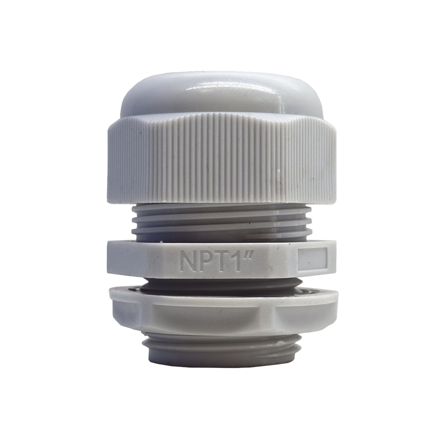 Conector Plástico Blanco Tipo Glándula para Rosca NPT 1" TXPRO TXG-PG-100N - SILYMX