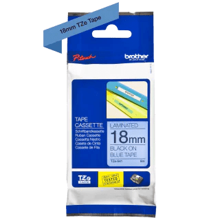 Cinta Brother TZE541 Negro sobre Azul, 18mm x 8m TZE541 - SILYMX