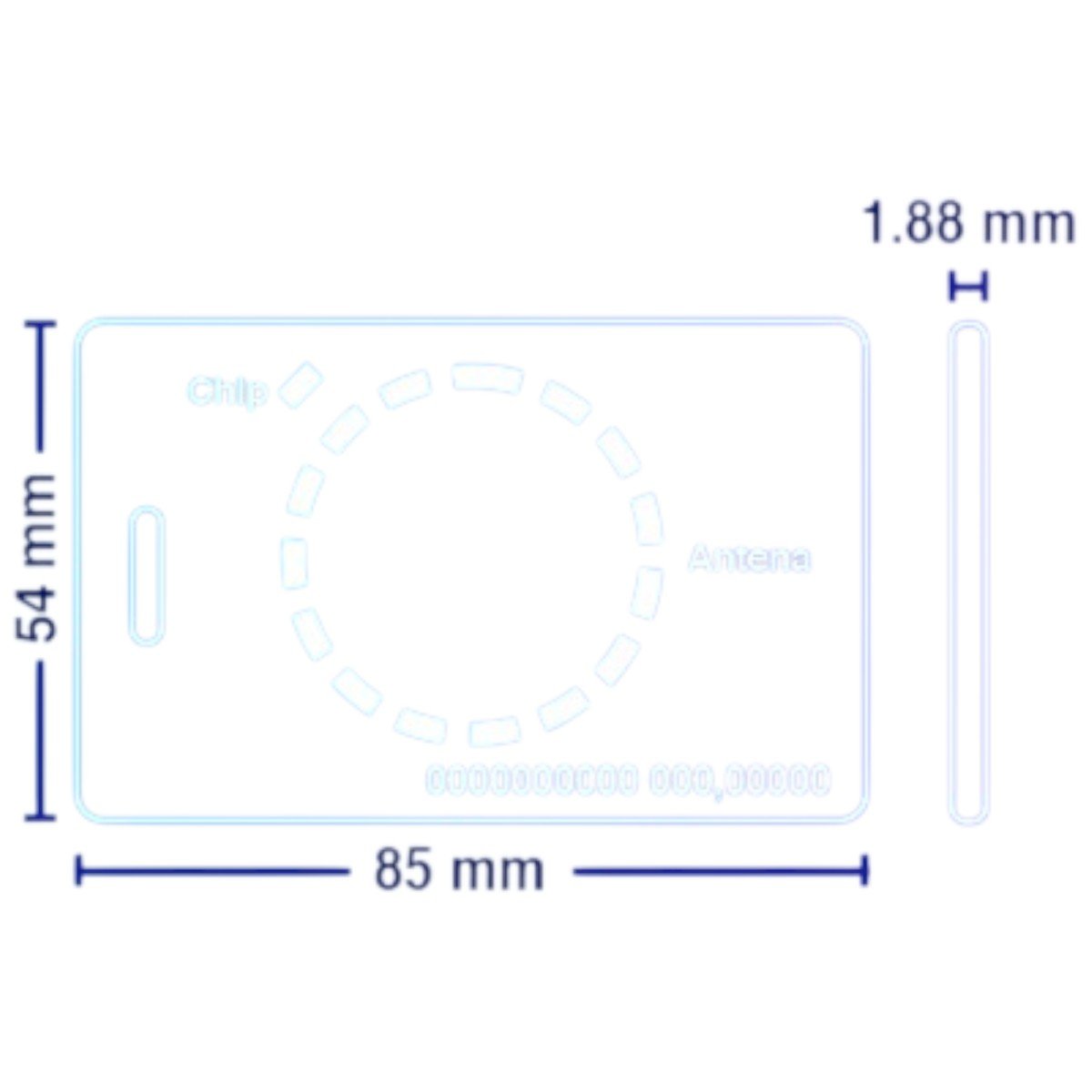 Tarjeta ID con Frecuencia de 125 kHz Tipo Clamshell EM4200 - SILYMX