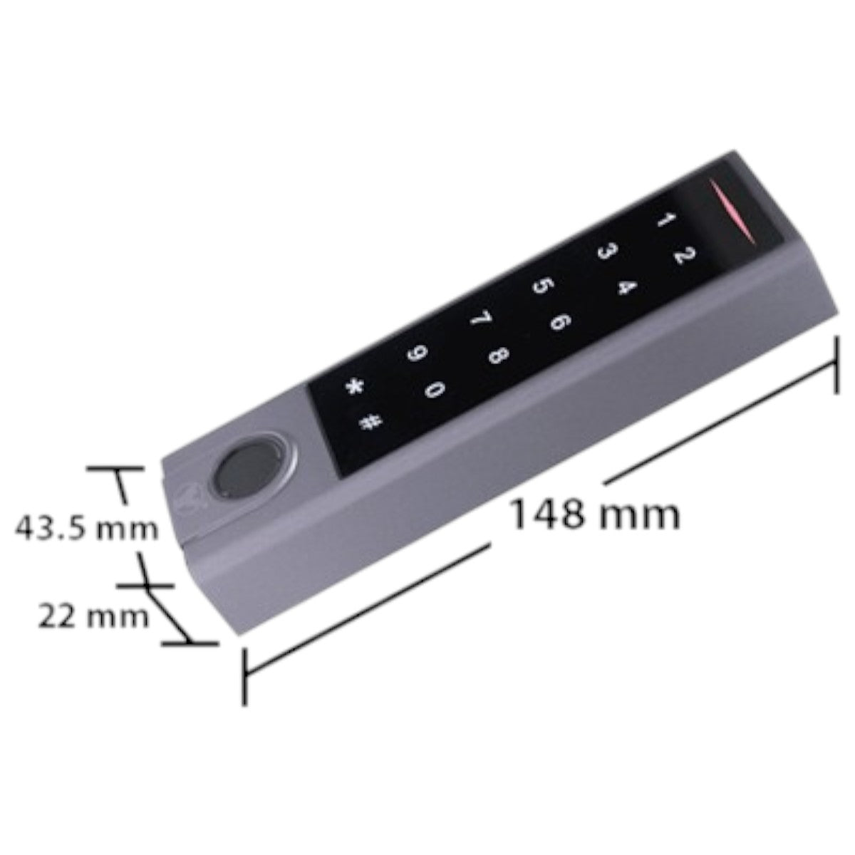 Teclado touch para control de acceso standalone con métodos de verificación por huella YK-1068A PAK - SILYMX