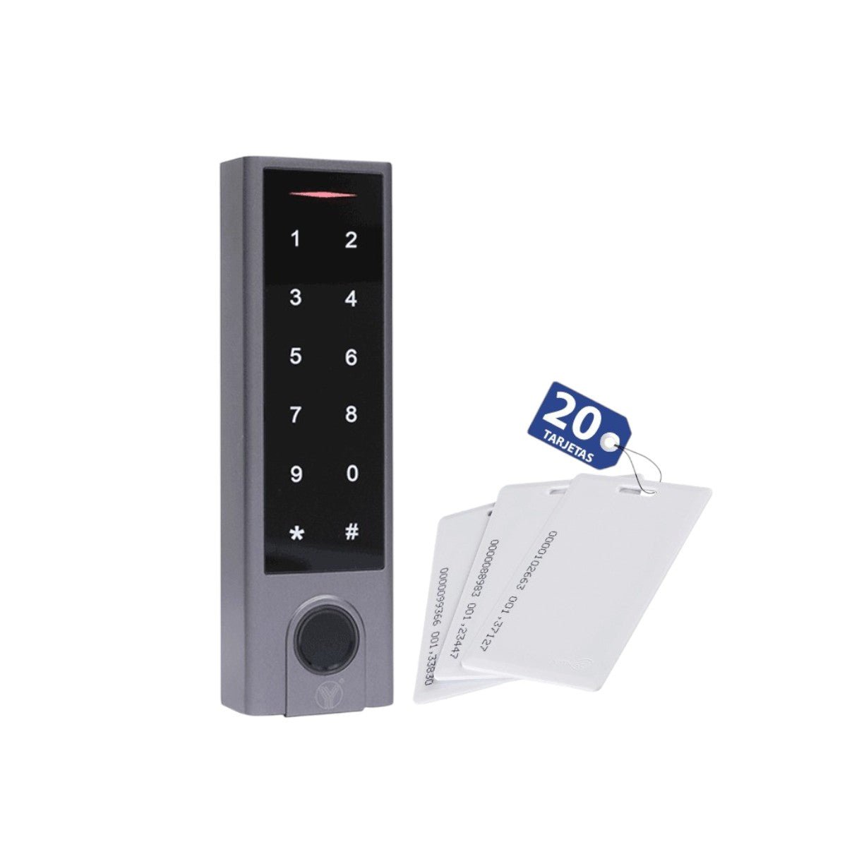 Teclado touch para control de acceso standalone con métodos de verificación por huella YK-1068A PAK - SILYMX