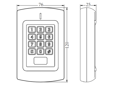 Teclado Independiente para Control de Acceso Interior o Exterior MK-H ID - SILYMX