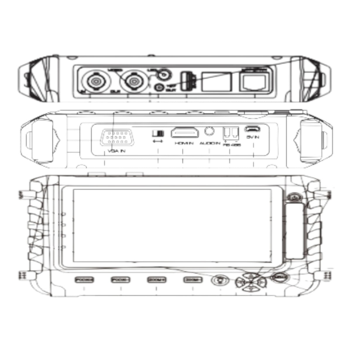 Probador de Video con Pantalla de 5 Pulgadas  Soporta cámaras 1MP  2MP  4MP  4K  Soporta: HDCVI TVI AHD  Salida de Energía de 12vdc a 1 Amper para Alimentar Cámaras  Entrada de Video HDMI VGA  Lampara de Led  Control por Coaxial  TES08MC - SILYMX