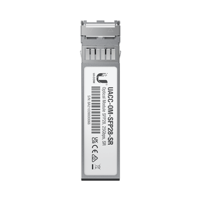 UBIQUITIUACC-OM-SFP28-SRTransceptor de fibra óptica multimodo SFP28 hasta 25 Gbps con 2 conectores LC, hasta 100 mts - SILYMX