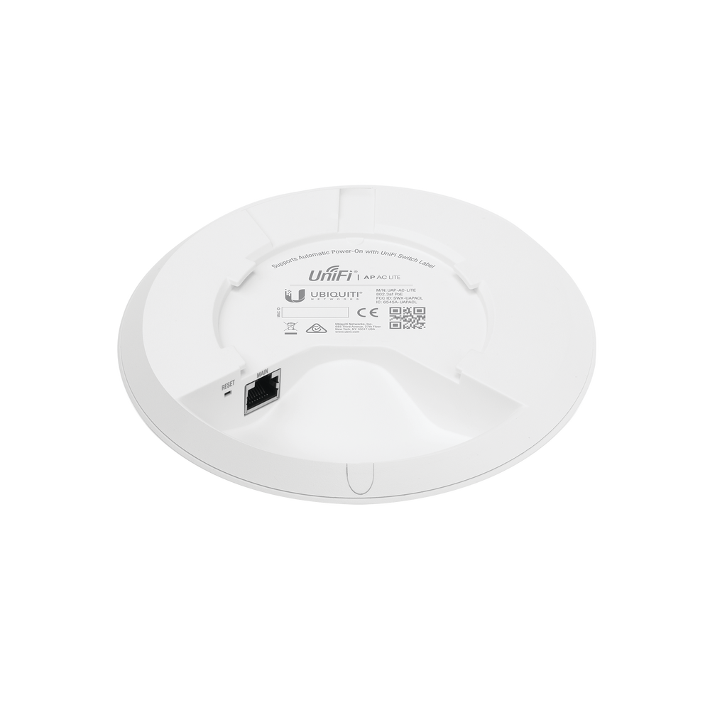 Access Point UniFi Ubiquiti doble banda 802.11ac MIMO 2X2 soporta 100 clientes hasta 867 Mbps para interior PoE 802.3af UAP-AC-LITE - SILYMX