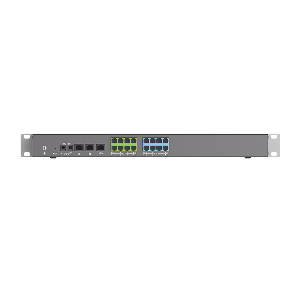 Conmutador IP-PBX para hasta 1500 usuarios y 200 llamadas simultaneas 8FXO 8FXS solución para PyMEs UCM6308A - SILYMX