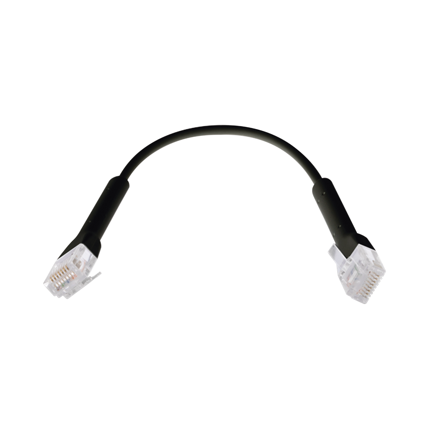 Cable Patch Cord RJ45 Cat6 UniFi – 22 cm – Negro – Ultradelgado y Flexible UC-PATCH-RJ45-BK