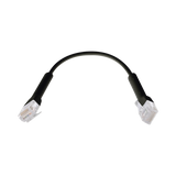 Cable Patch Cord RJ45 Cat6 UniFi – 22 cm – Negro – Ultradelgado y Flexible UC-PATCH-RJ45-BK