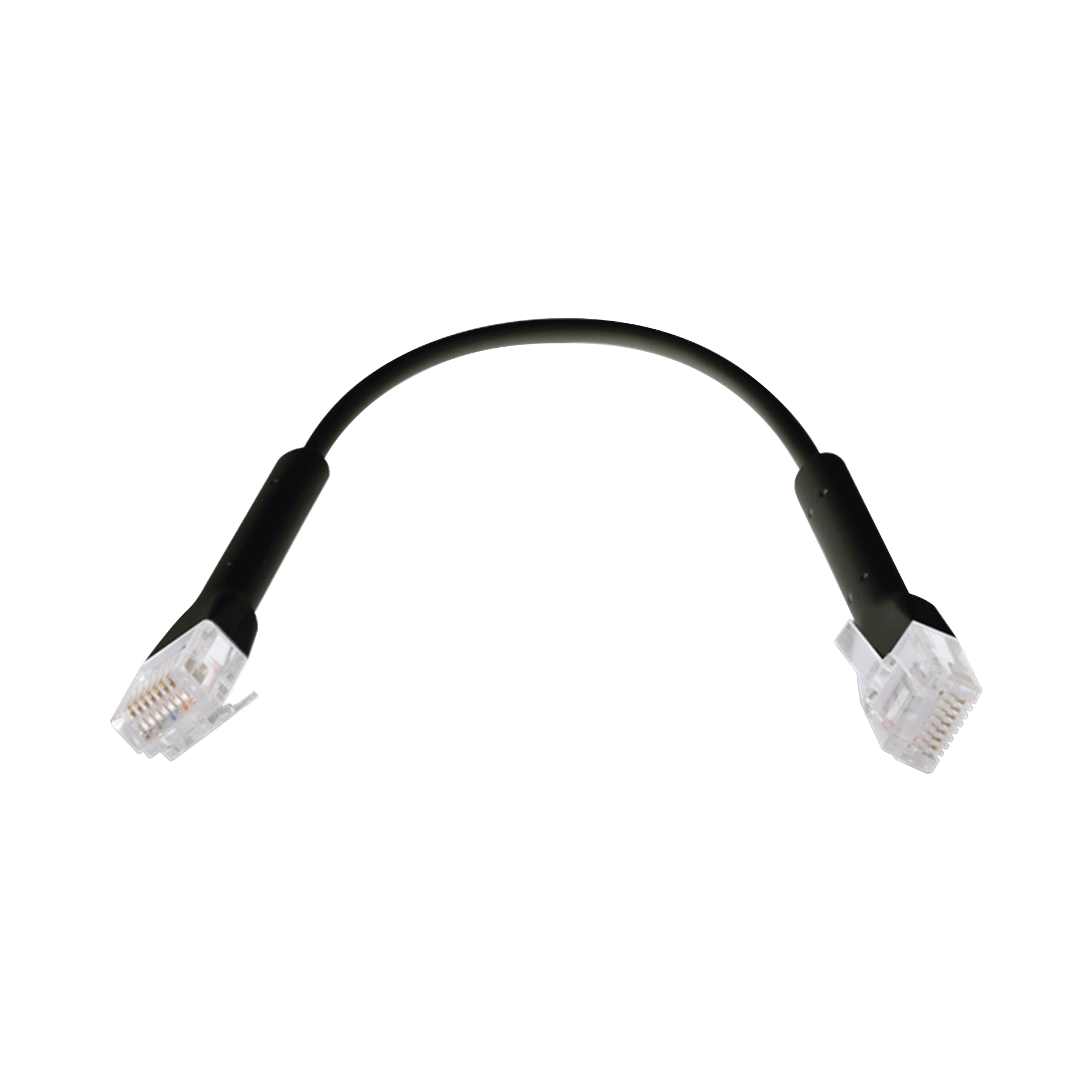 Cable Patch Cord RJ45 Cat6 UniFi – 22 cm – Negro – Ultradelgado y Flexible UC-PATCH-RJ45-BK