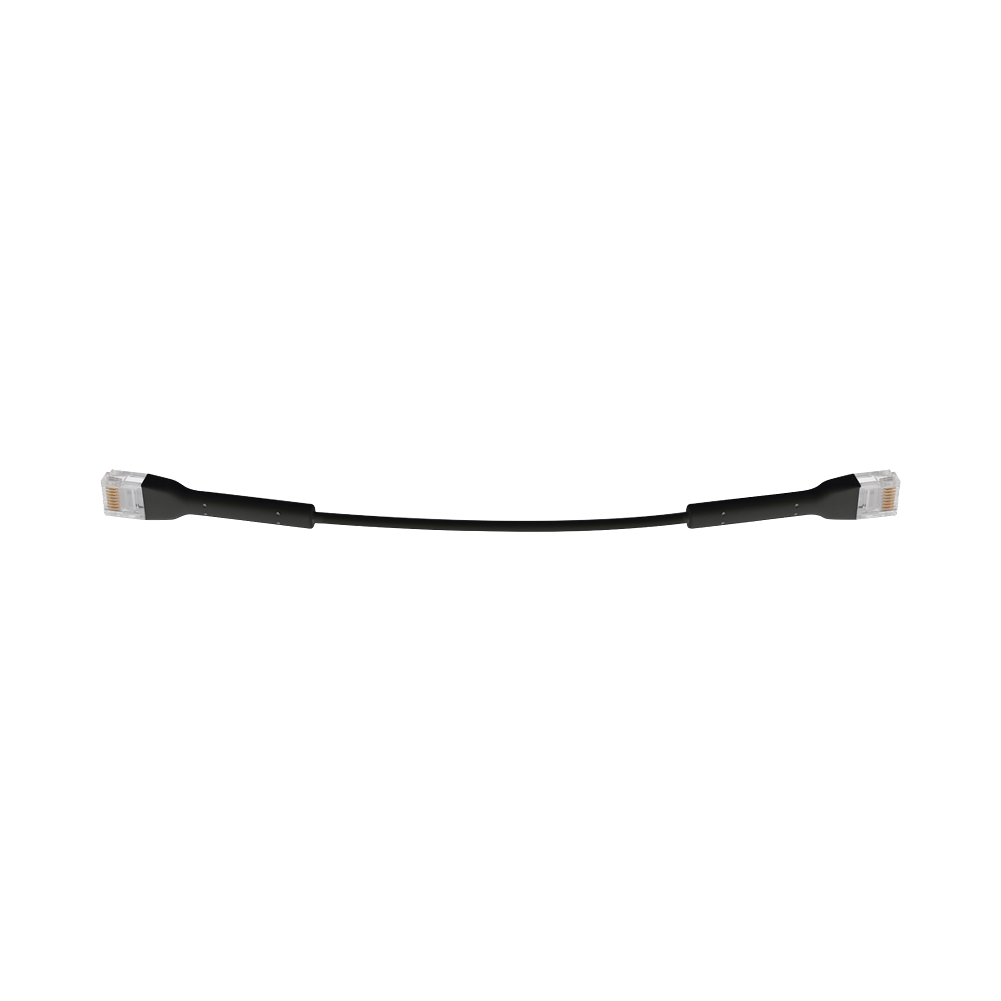 Cable Patch Cord RJ45 Cat6 UniFi – 22 cm – Negro – Ultradelgado y Flexible UC-PATCH-RJ45-BK