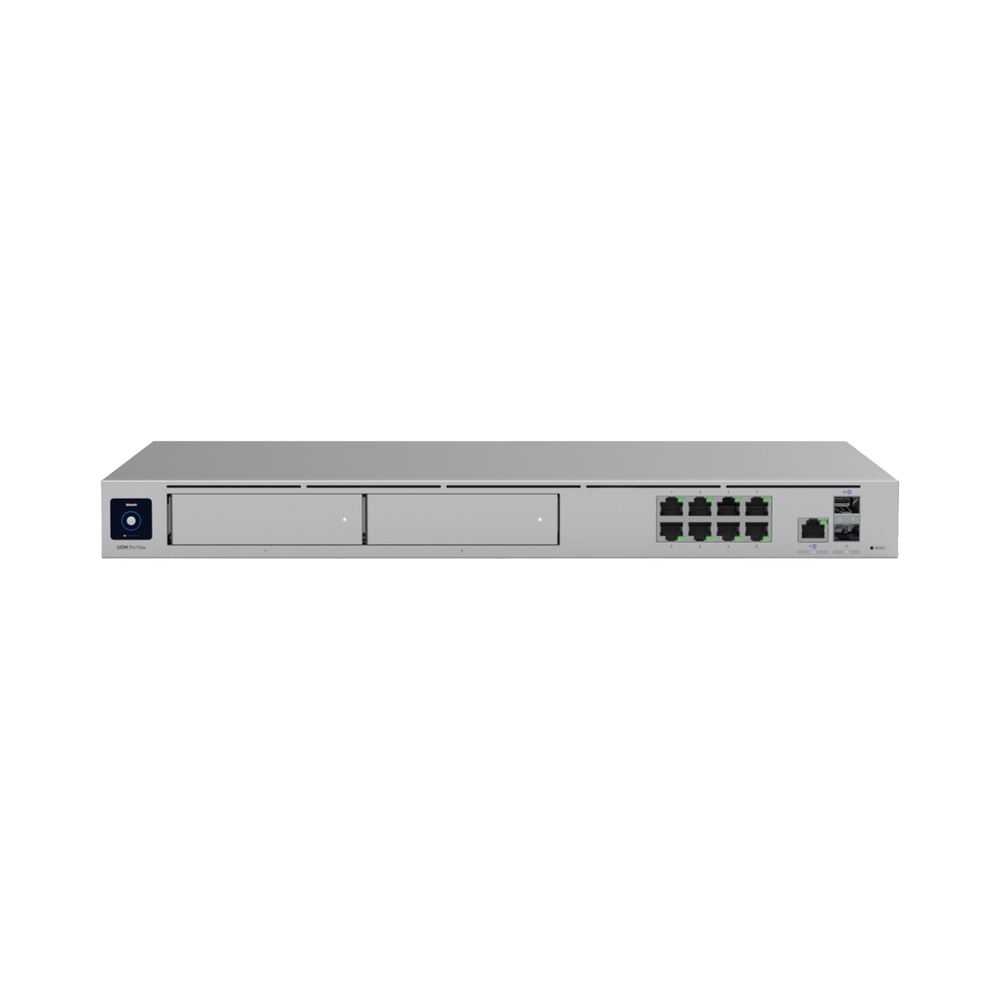 UniFi Cloud Gateway Dream Machine PRO MAX UniFi y 2000 clientes IPS 2 bahías 3.5" 128 GB SSD internos Fail Over balanceo de cargas VPN/SD-WAN - SILYMX