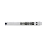 UniFi Switch USW-24-POE Gen2, Capa 2 de 24 puertos (16 puertos PoE 802.3af/at + 8 puertos Gigabit) + 2 puertos 1G SFP, 95W, pantalla informativa - SILYMX