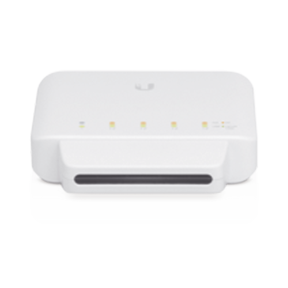 Switch UniFi FLEX de 5 puertos para exterior IP55 1  PoE de entrada y 4 puertos PoE de salida USW-FLEX  UBIQUITI - SILYMX