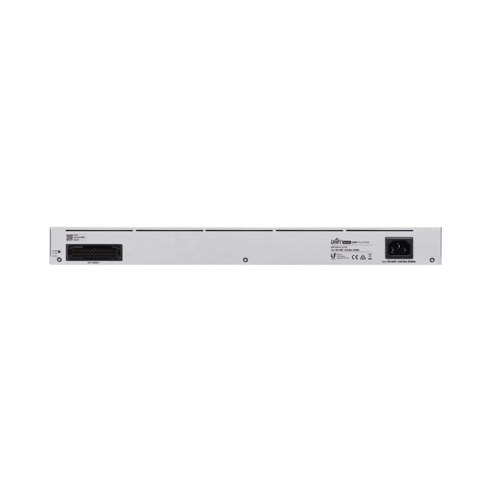 Switch Ubiquiti UniFi Gen2 con funciones capa 3 de 24 puertos PoE 802.3at/bt + 2 puertos 1/10G SFP+ 400W pantalla informativa USW-PRO-24-POE - SILYMX
