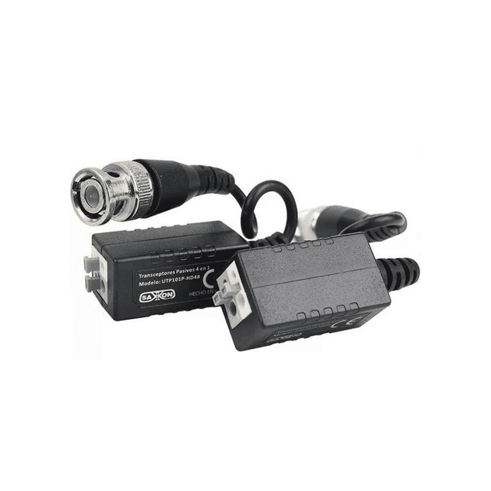 Transceptores Pasivos Video Baluns 4 Megapixeles / 1080p Hasta / CVI 720p HDCVI, TVI, AHD y CBVS 2 Terminales Push para Fácil Conexión UTP101P-HD4B - SILYMX