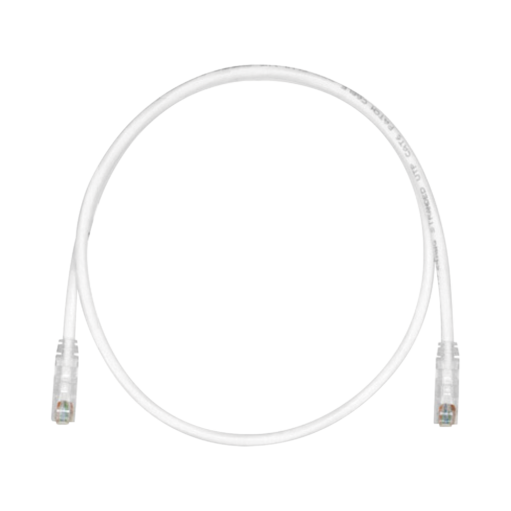 Cable de Parcheo Patch Cord Panduit TX6 UTP Cat6 24 AWG CM Color Blanco Mate 10ft 3 Mts UTPSP10Y