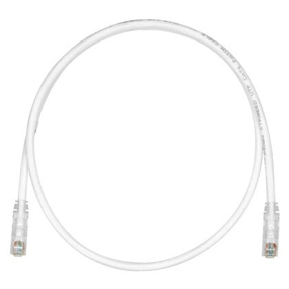 Cable de Parcheo Patch Cord Panduit TX6 UTP Cat6 24 AWG CM Color Blanco 1ft 30 Cms UTPSP1Y - SILYMX
