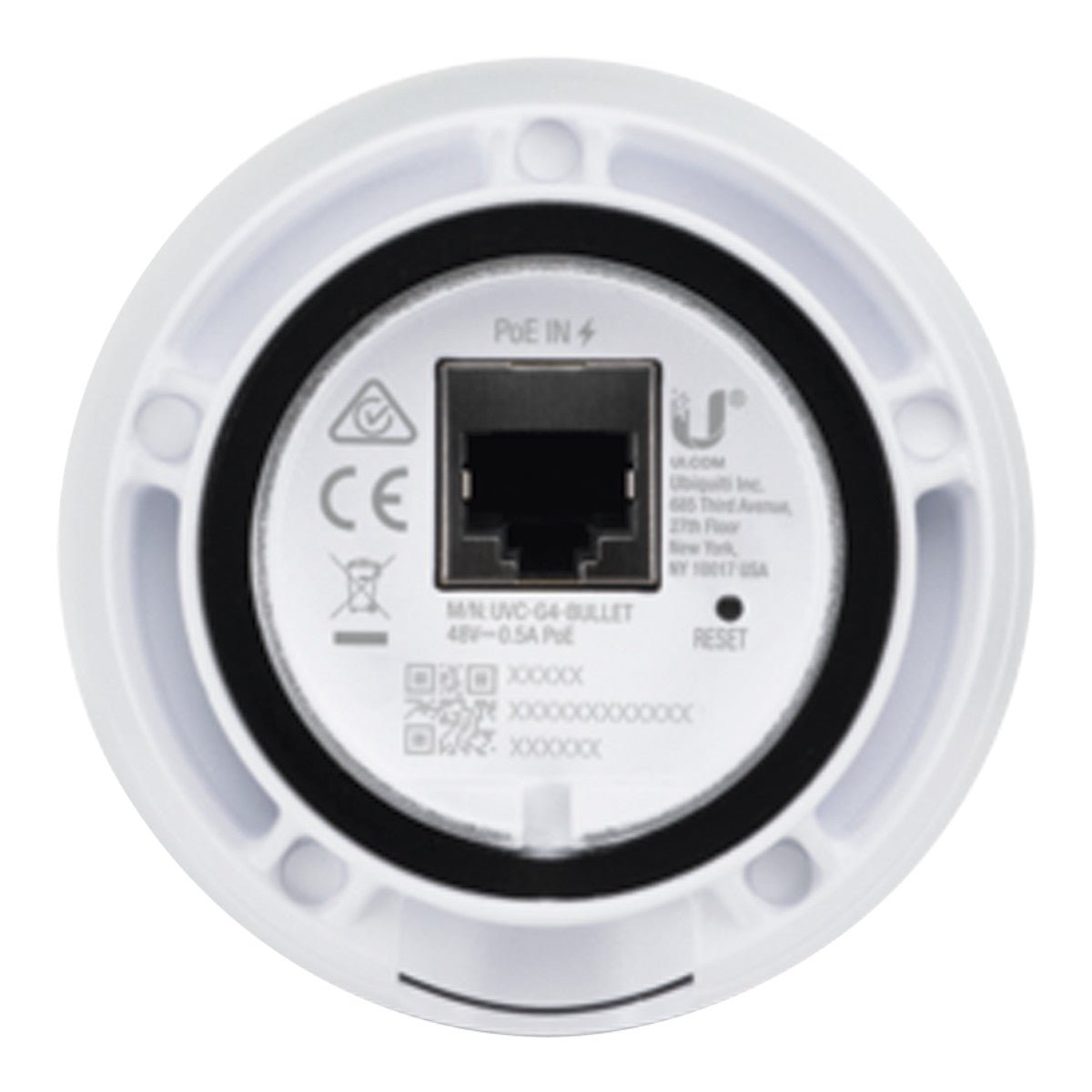 Cámara IP bullet para exterior 4 MP Lente fijo Iluminadores IR 9 mts Micrófono integrado Detección de eventos IA UVC-G4-BULLET - SILYMX