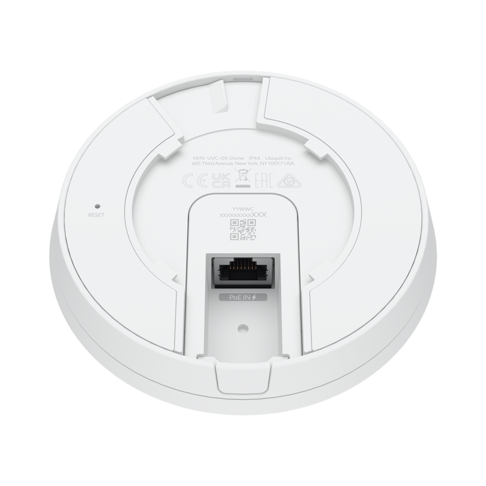 UniFi Protect Cámara G5 Dome  interior exterior 2K (4MPX) ángulo IR hasta 9 mts  audio bidireccional resistente intemperie IPx4 antivandálica IX08 - SILYMX
