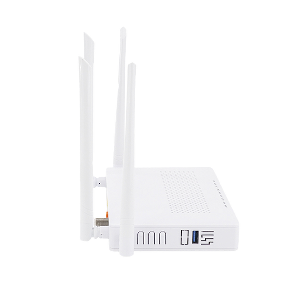 ONU Dual GPON/EPON Wi-Fi Doble Banda 2.4 y 5 GHz Soporta MESH 2 Puertos Gigabit 1 Puerto PON SC/APC 1 puerto CATV Hasta 1200 Mbps vía Wi-Fi V2802-ACT - SILYMX