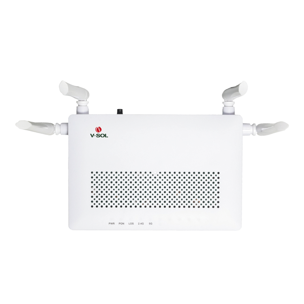 ONU Dual GPON/EPON V-SOL Wi-Fi Doble Banda 2.4 y 5 GHz Soporta MESH 2 puertos LAN Gigabit LAN V2802-DAC - SILYMX