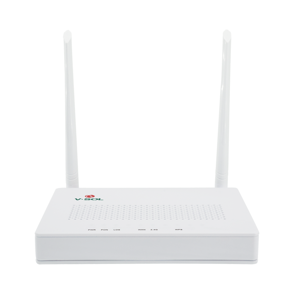 ONU Dual G/EPON V-SOL con Wi-Fi en 2.4 GHz + 4 puertos LAN Gigabit hasta 300 Mbps vía inalámbrico V2804N-Z - SILYMX