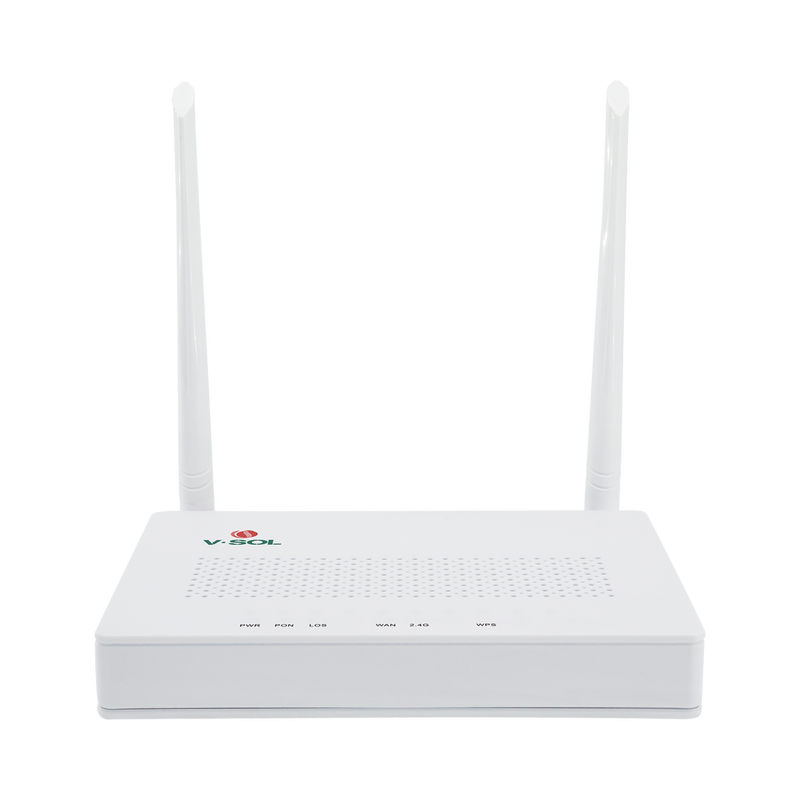 ONU Dual G/EPON V-SOL con Wi-Fi en 2.4 GHz + 4 puertos LAN Gigabit hasta 300 Mbps vía inalámbrico V2804N-Z - SILYMX