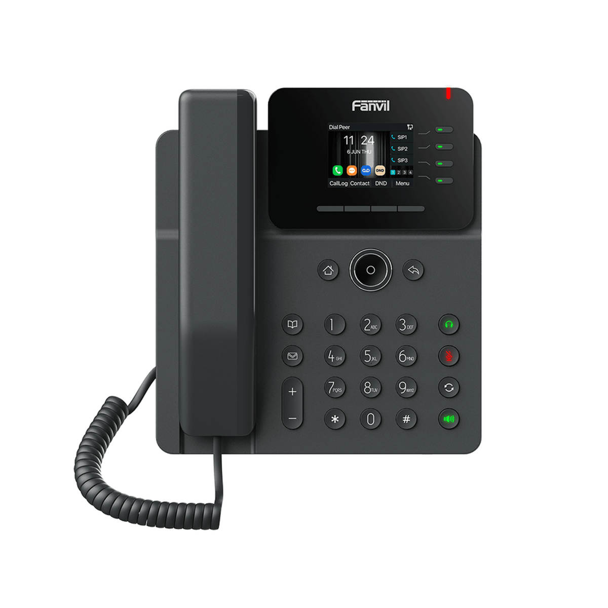 VoIP Telefonia IP VideoconferenciaFANVILV61WTeléfono IP Wi - Fi Empresarial 4 Líneas SIP Bluetooth PoE Gigabit Conferencia 6 Vías Fanvil V61W - SILYMX