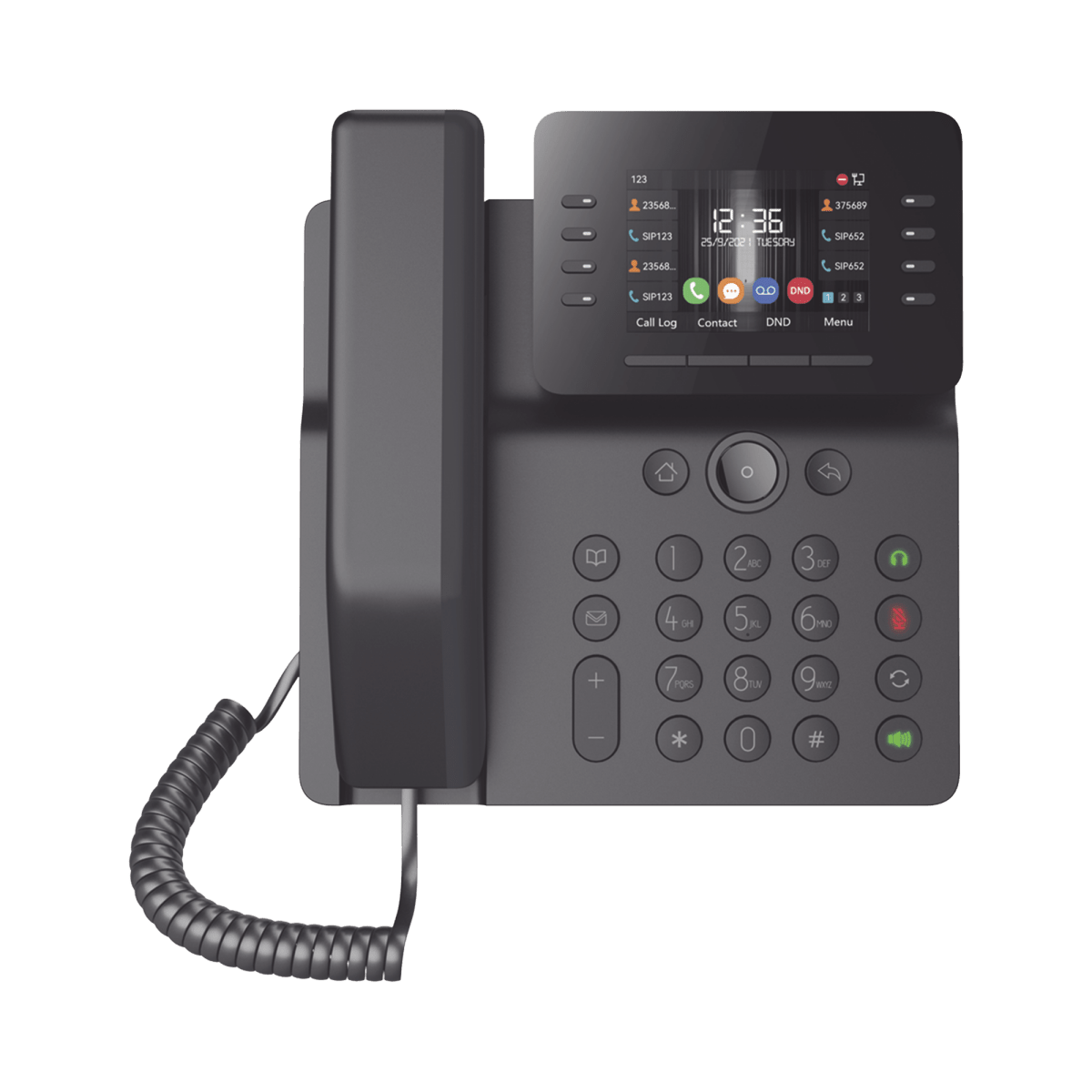 Teléfonos IPFANVILV64Teléfono IP Empresarial 12 Líneas SIP WiFi Bluetooth PoE Gigabit Pantalla 3.5" Conferencia 6 Vías Fanvil V64 - SILYMX