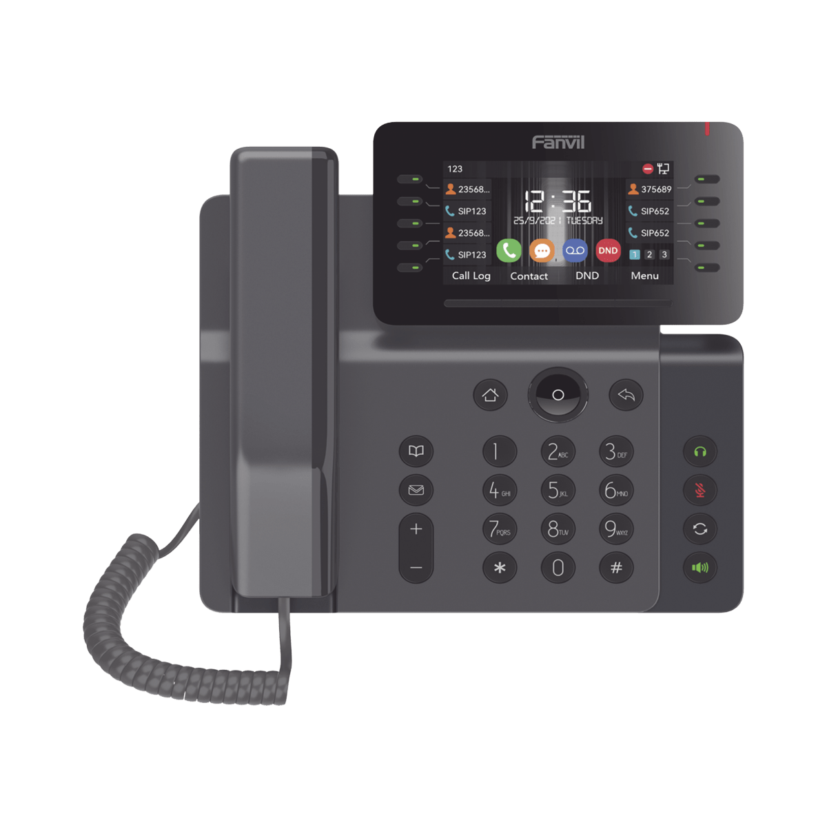Teléfonos IPFANVILV65Teléfono IP Empresarial 20 Líneas SIP WiFi Bluetooth Pantalla 4.3" PoE Gigabit Fanvil V65 - SILYMX