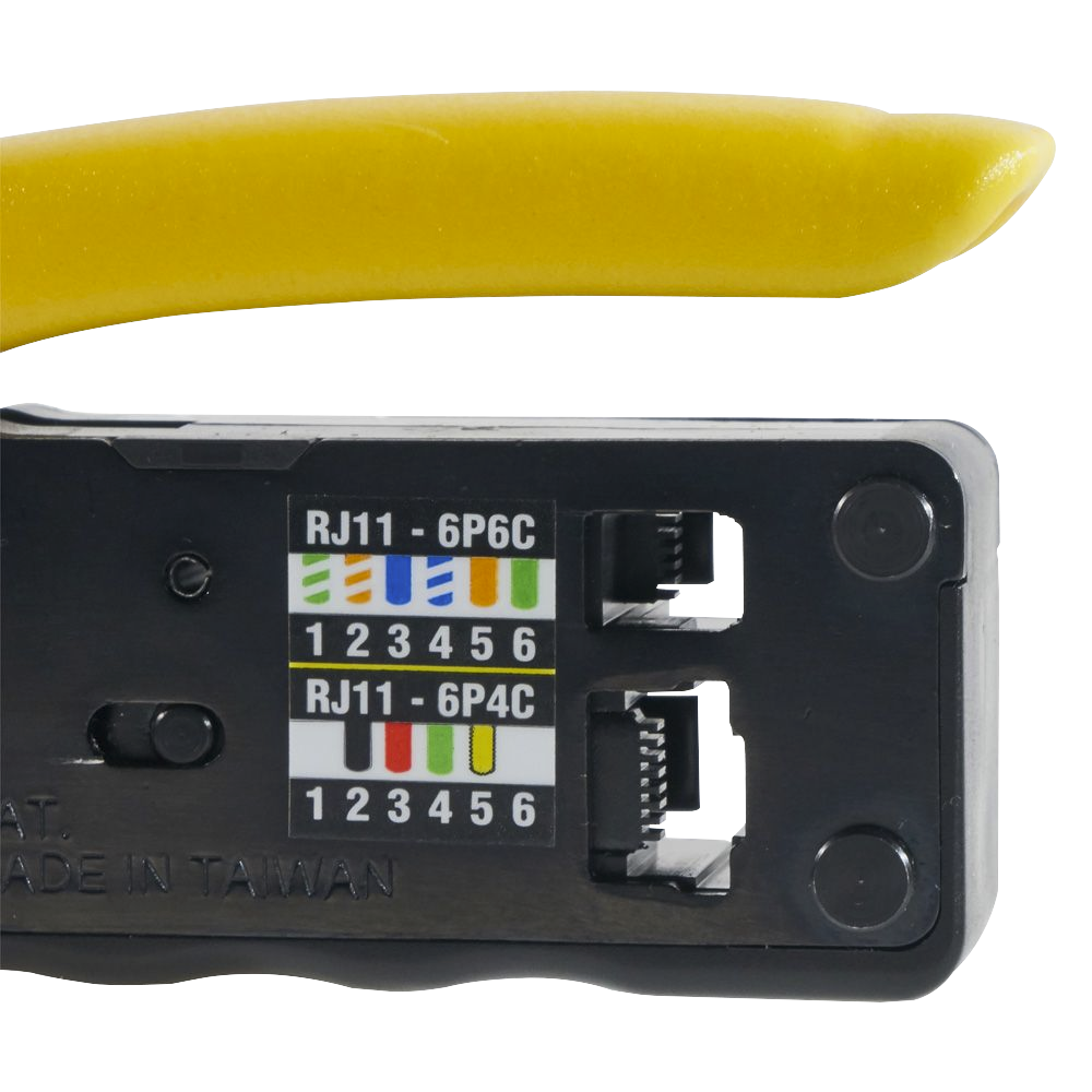 Ponchadora Pelacables Cortacables Compacta con Matraca para Conectores RJ45 y RJ11 RJ12 VDV-226-107 - SILYMX