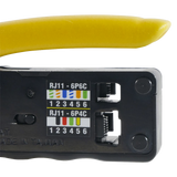 Ponchadora Pelacables Cortacables Compacta con Matraca para Conectores RJ45 y RJ11 RJ12 VDV-226-107 - SILYMX