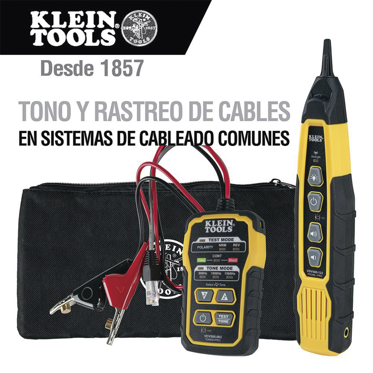 Kit de Generador de Tono y Sonda de Rastreo para Cableado (RJ11/RJ45) KLEIN TOOLS VDV500-820 - SILYMX